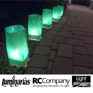 10 Pk Green Electric Luminarias Sleeves