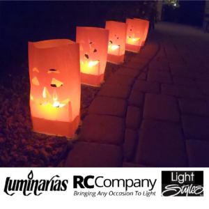 10 Pk Die-Cut Halloween Pumpkins Electric Luminarias Sleeves
