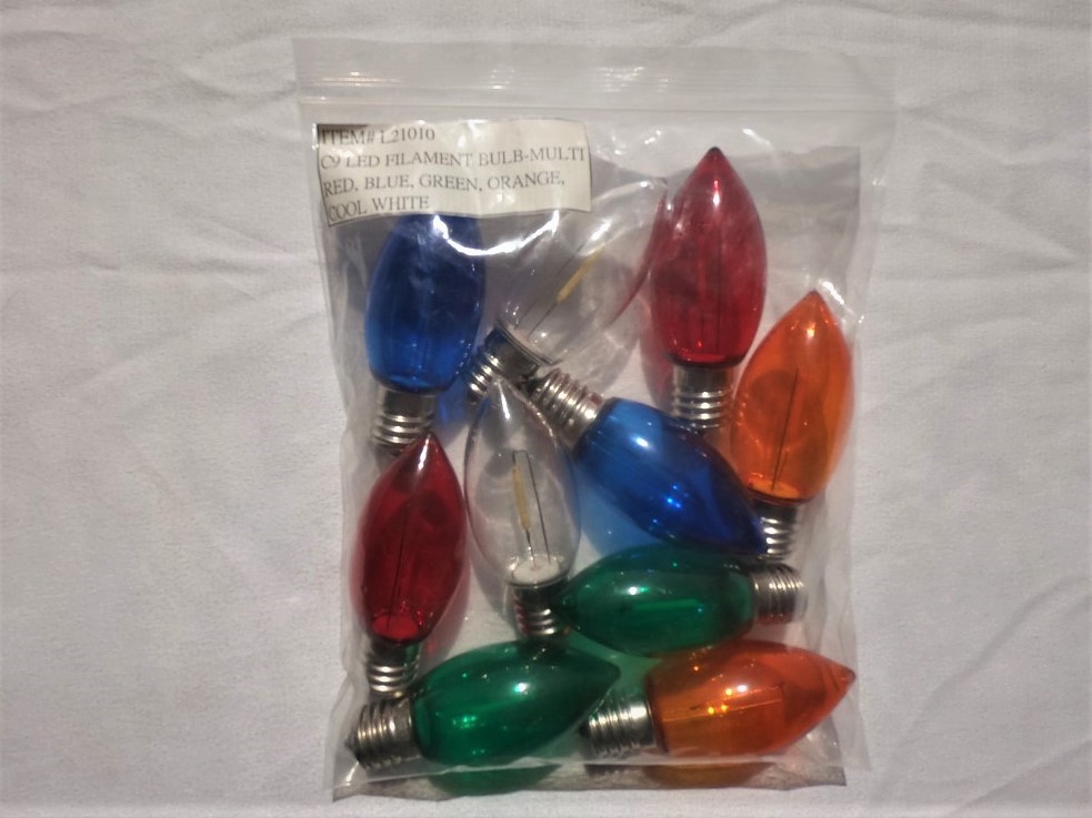 LED C-9 Multi-Color Bulbs(10 per pkg.) - Image 2
