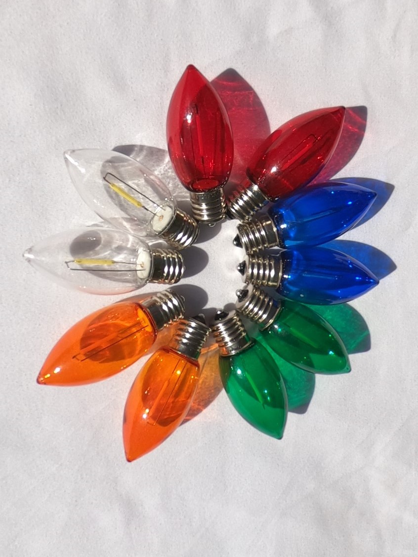 LED C-9 Multi-Color Bulbs(10 per pkg.)