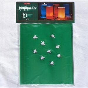 10pk Die-Cut Green Clovers Electric Luminarias Sleeves