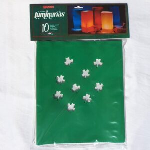 10pk Die-Cut Green & White Clovers Electric Luminarias Sleeves