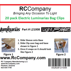 Electric Luminarias Bag Clip Instructions