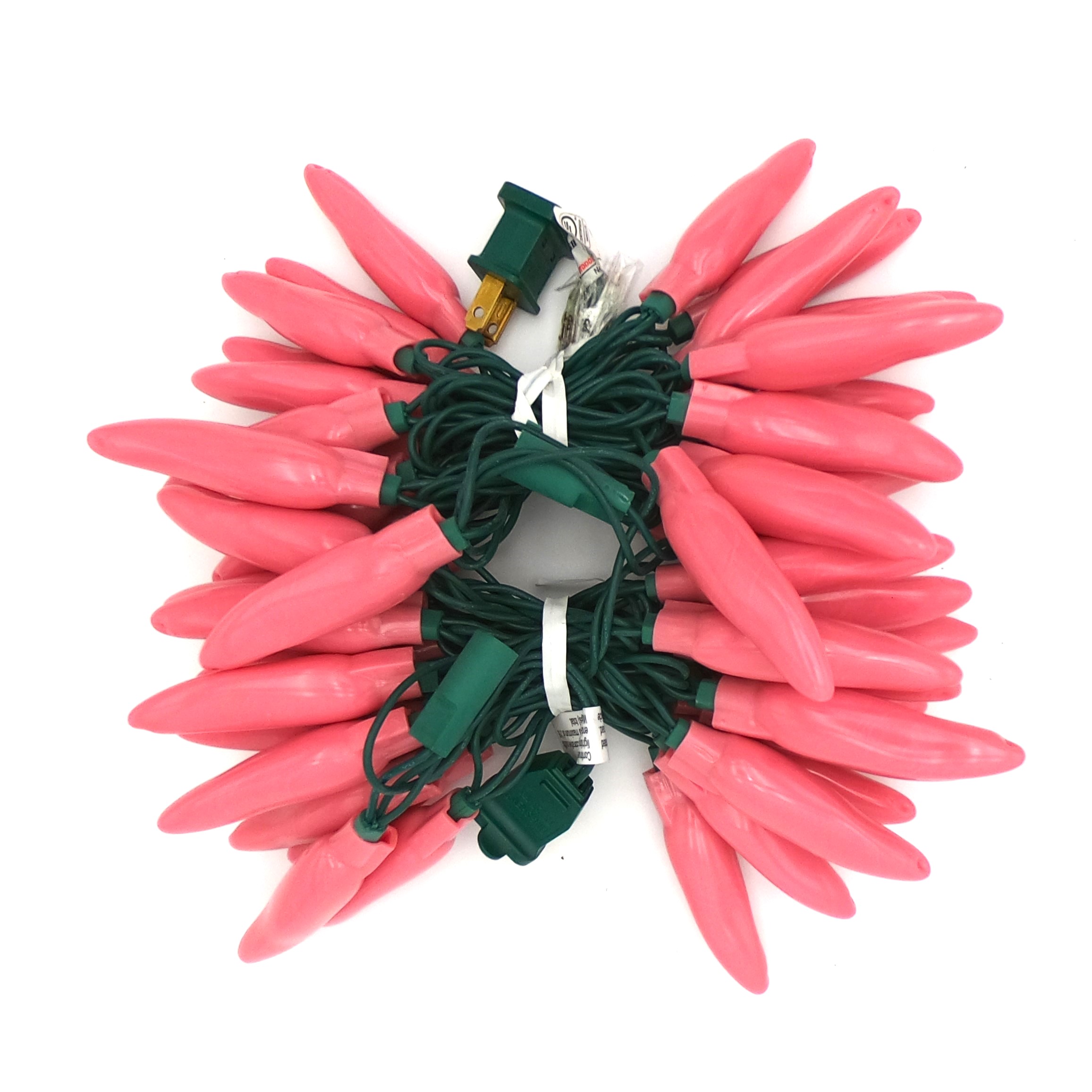 C16550 50 LED Pink Chili Pepper Lights bunched by RC Company LLC