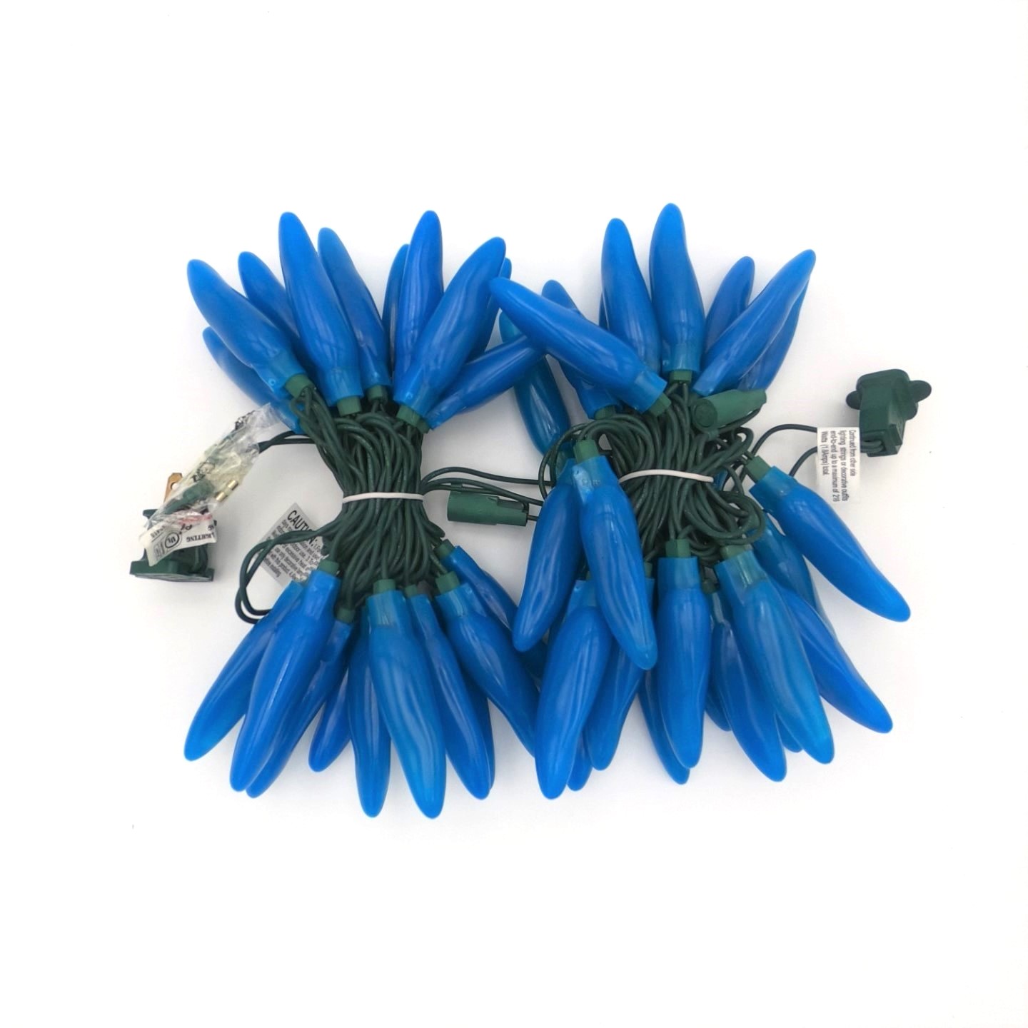 C16850 50 LED Blue Chili Pepper Lights bunched by RC Company LLC
