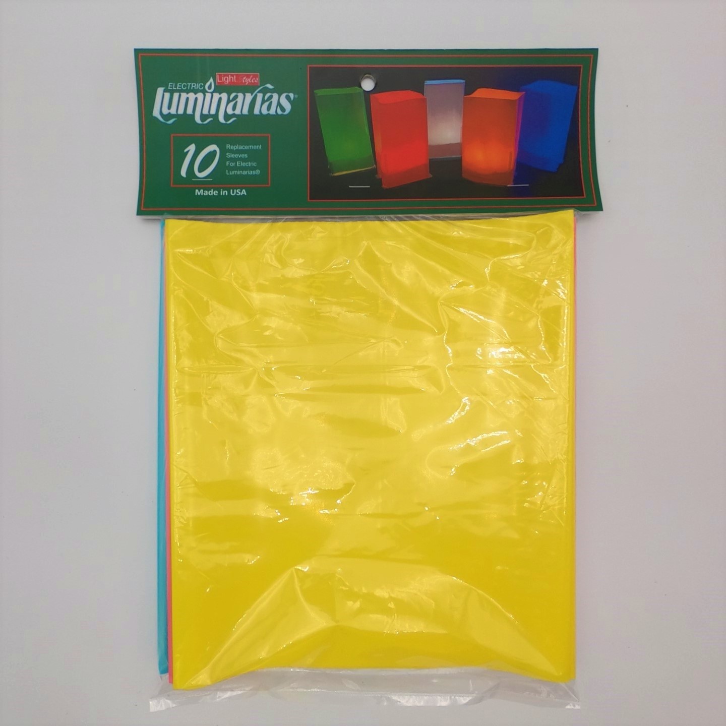 10 Pk Pastels Mix (Pink Yellow Light Blue) Electric Luminarias Sleeves