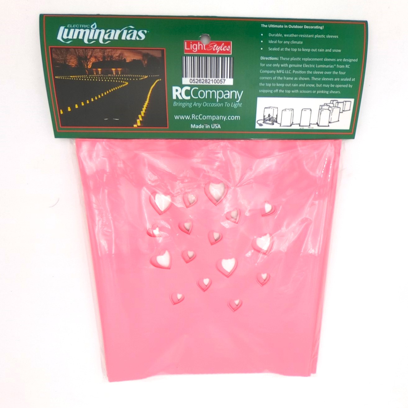 L14314P 10pk Die-Cut Pink Hearts Sleeves back by RC Company LLC