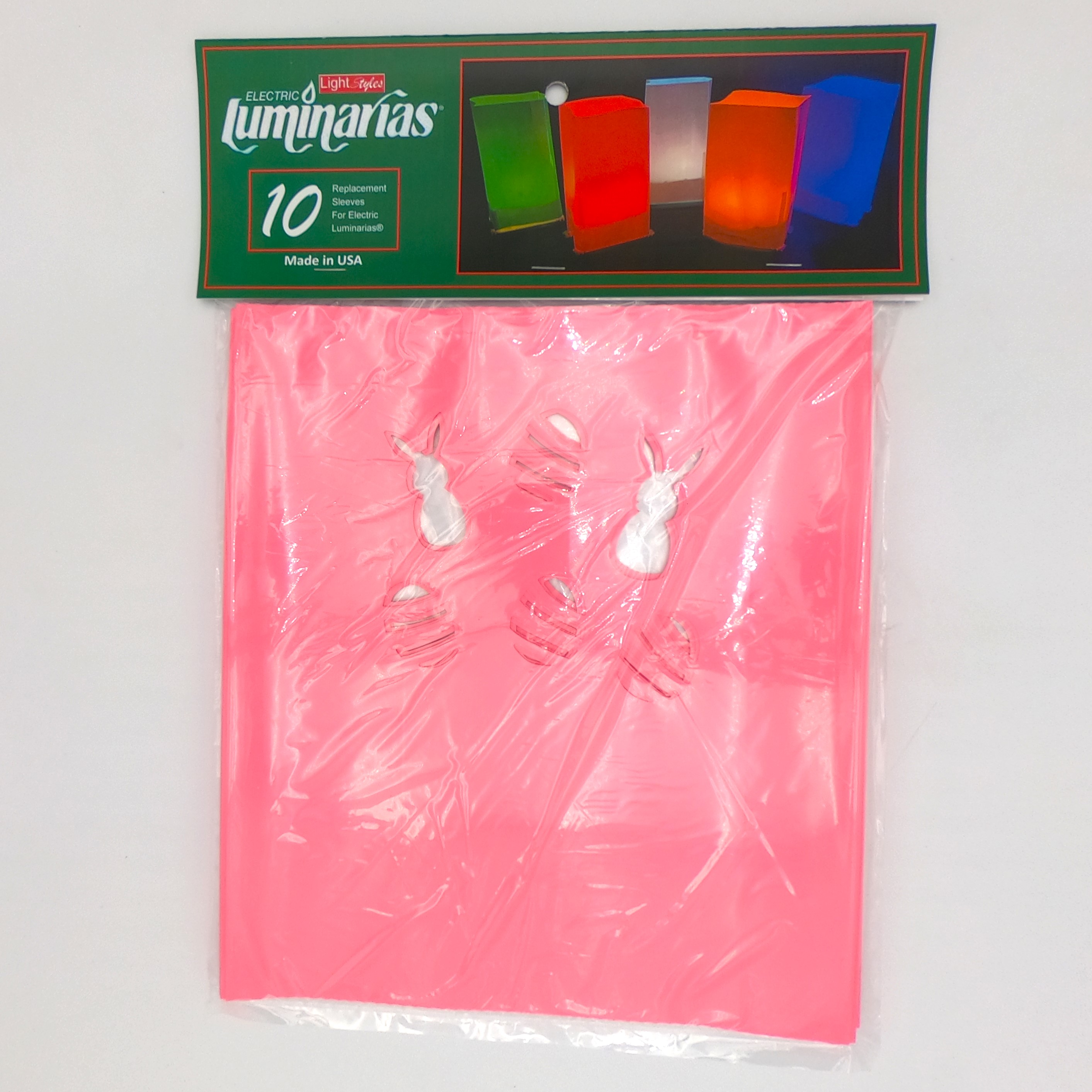 L10405 10 pack Pastel Pink Bunnies & Eggs Luminarias Sleeves Front by RC Company LLC