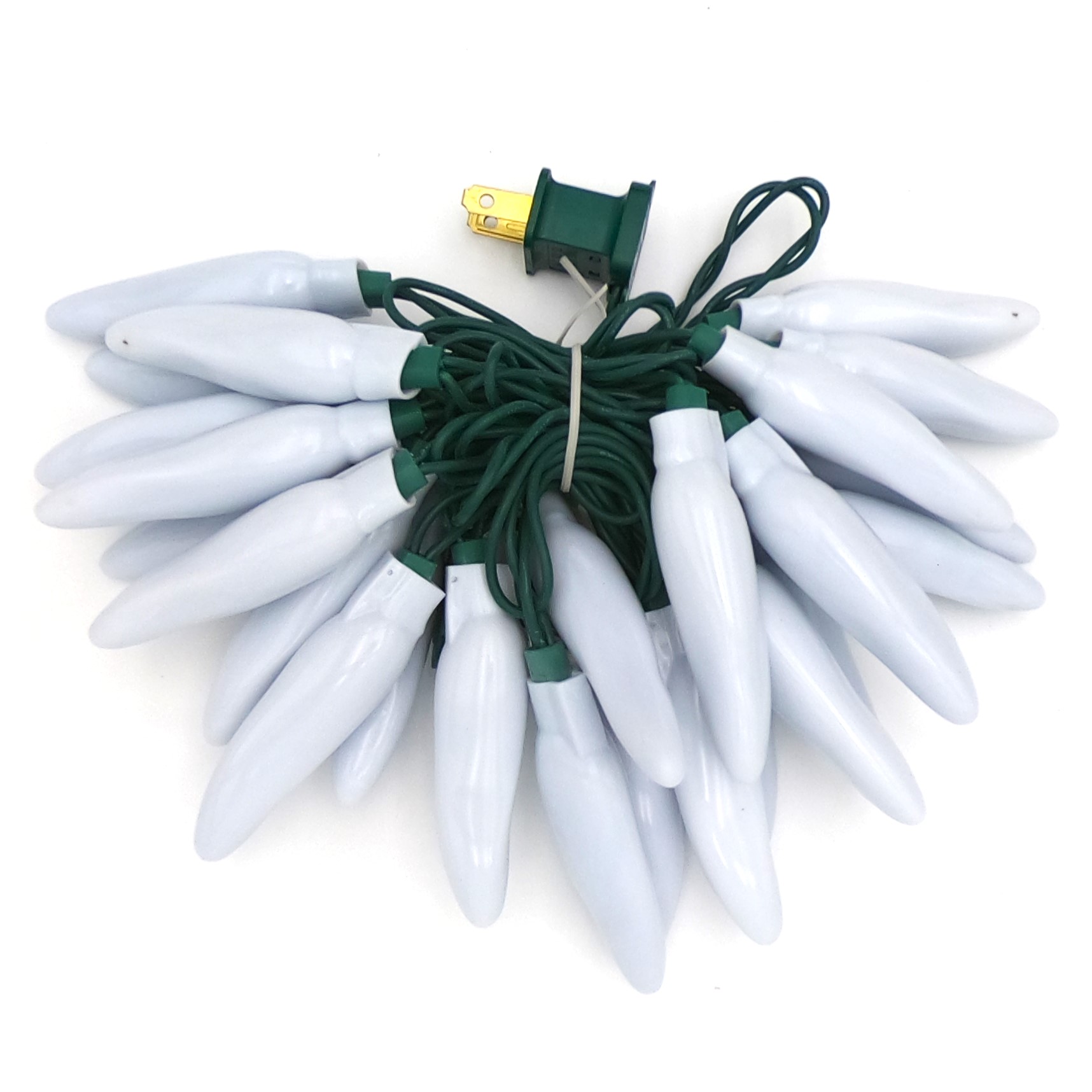 C16425 25 LED White Chili Pepper Lights Bunched by RC Company LLC