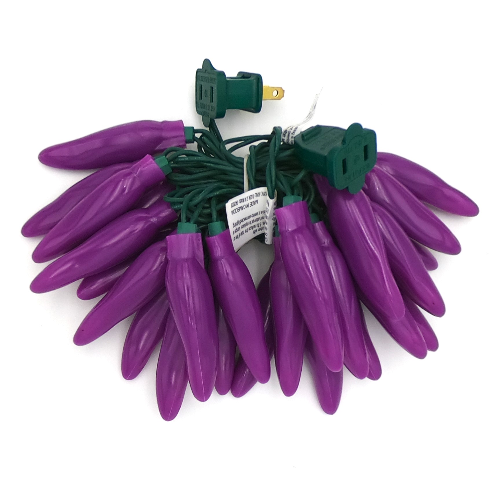 C16625 25 LED Purple Chili Pepper Lights Bunched by RC Company LLC